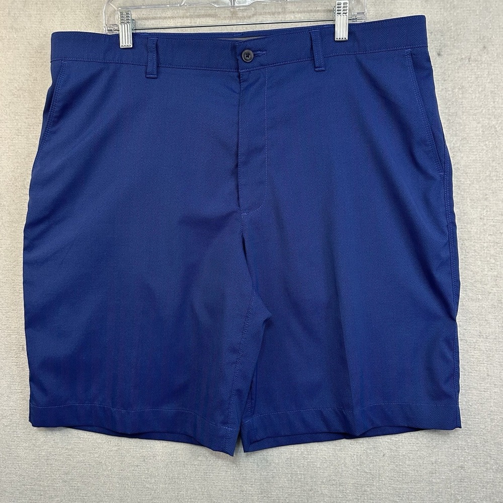 PGA Tour Golf Shorts Men's 38 Blue Flat Front